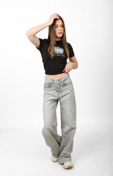 Casino Club Baby Tee — Black