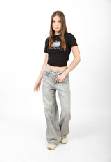 Casino Club Baby Tee — Black