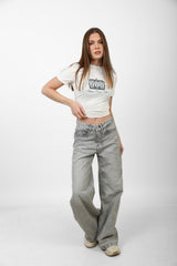Casino Club Baby Tee — White